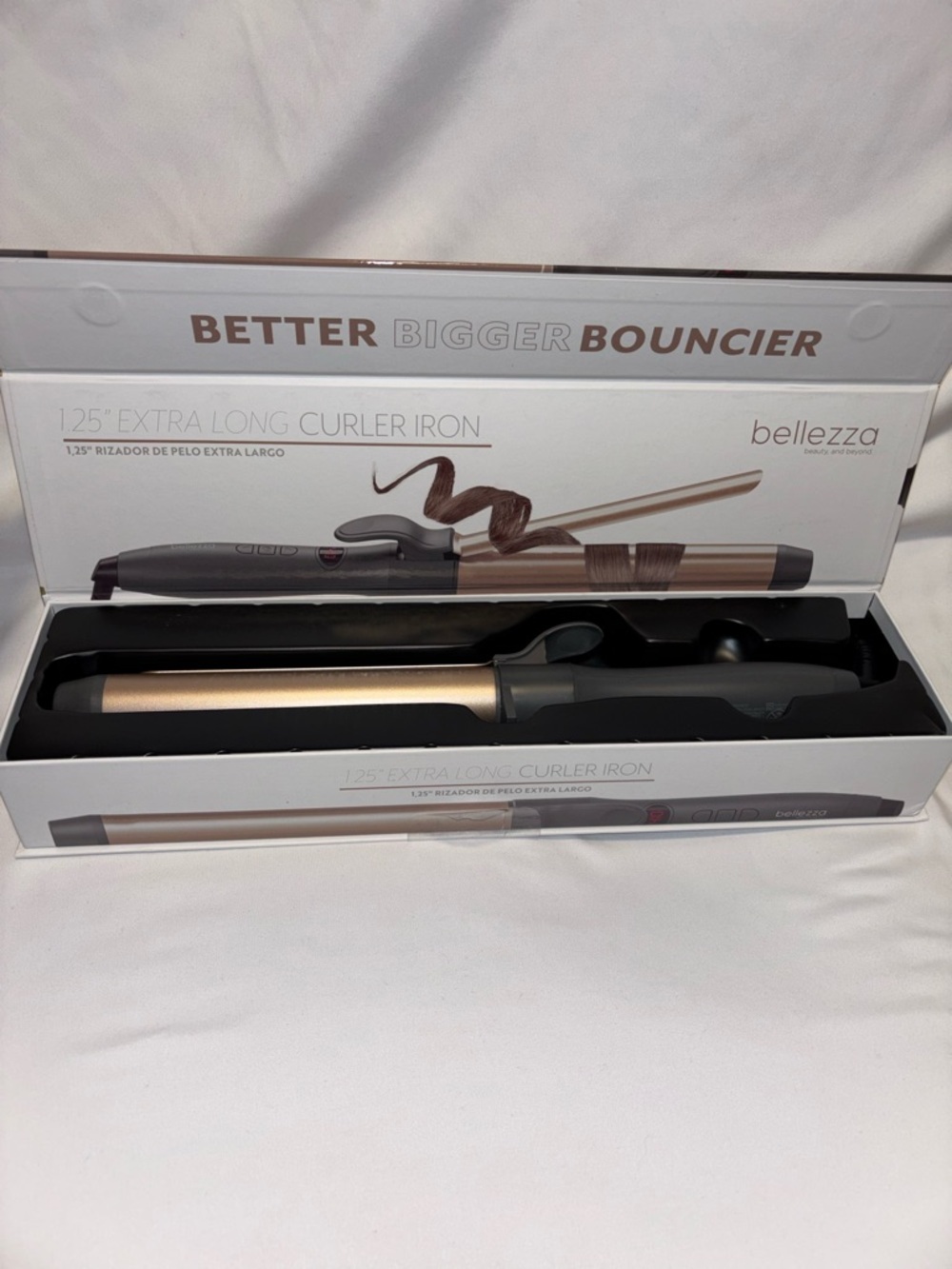 1.25" Extra Long Curling Iron - Gold/Black